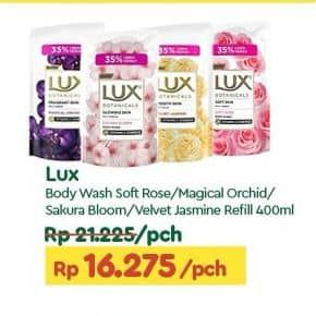 Promo Harga LUX Botanicals Body Wash Soft Rose, Magical Orchid, Sakura Bloom, Velvet Jasmine 400 ml - TIP TOP