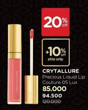 Promo Harga Wardah Crystallure Precious Liquid Lip Couture 05 Lux  - Watsons