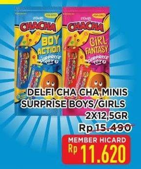Promo Harga Delfi Cha Cha Minis Surprise Toy per 2 pcs 17 gr - Hypermart