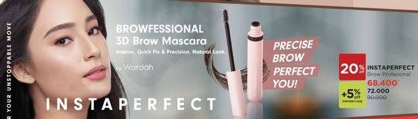 Promo Harga WARDAH Instaperfect Browfessional 3D Brow Mascara  - Watsons