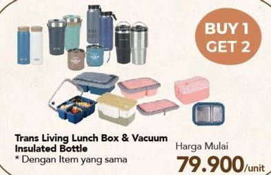 Promo Harga Transliving Lunch Box/Vacuum Insulated Bottle  - Carrefour