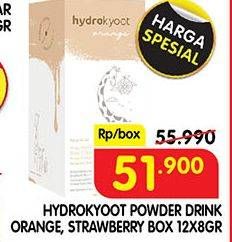 Promo Harga HYDROKYOOT Multivitamin Drink Orange, Strawberry 96 gr - Superindo