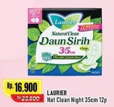 Promo Harga Laurier Natural Clean Night Wing 35cm 12 pcs - Alfamart
