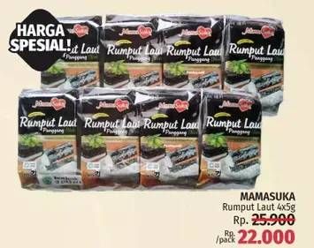 Promo Harga MAMASUKA Rumput Laut Panggang per 2 bungkus 4 gr - LotteMart