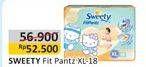 Promo Harga SWEETY Fit Pantz Dry Active XL18 18 pcs - Alfamart