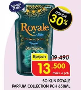 Promo Harga So Klin Royale Parfum Collection All Variants 650 ml - Superindo