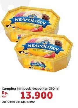 Promo Harga CAMPINA Ice Cream Neapolitan 350 ml - Carrefour