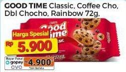 Promo Harga Good Time Cookies Chocochips Classic, Coffee, Double Choc, Rainbow Chocochip 72 gr - Alfamart