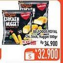 Promo Harga BELFOODS Royal Nugget Chicken Nugget Stick, Chicken Nugget S 500 gr - Hypermart