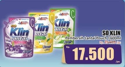 Promo Harga So Klin Pembersih Lantai 1600 ml - Hari Hari