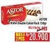 Promo Harga ASTOR Wafer Roll Double Chocolate 150 gr - Hypermart