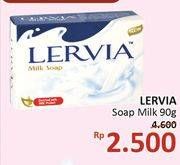 Promo Harga LERVIA Bar Soap Milk 90 gr - Alfamidi
