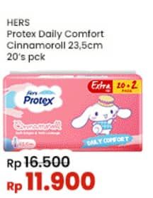 Promo Harga Hers Protex Daily Comfort Wing 23, 5cm 22 pcs - Indomaret