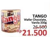 Promo Harga TANGO Wafer Chocolate, Vanilla Milk 350 gr - Alfamidi