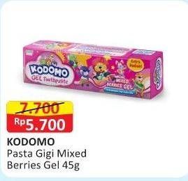 Promo Harga KODOMO Pasta Gigi Mixed Berries 45 gr - Alfamart