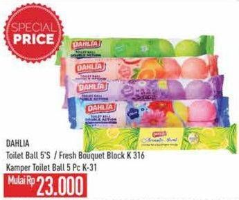 Promo Harga Dahlia Toilet Color Ball/Fresh Bouquet/Naphthalene Toilet Ball  - Hypermart