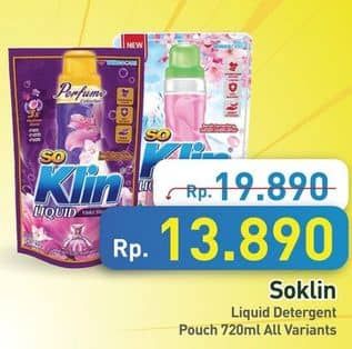 Promo Harga So Klin Liquid Detergent All Variants 720 ml - Hypermart