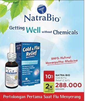 Promo Harga NATRA BIO Cold & Flu  - Watsons