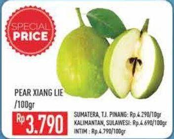 Promo Harga Pear Xiang Lie per 100 gr - Hypermart