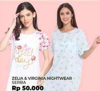 Promo Harga ZELIA/VIRGINIA Nightwear  - Carrefour
