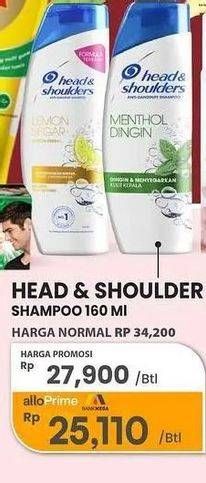 Promo Harga Head & Shoulders Shampoo 160 ml - Carrefour