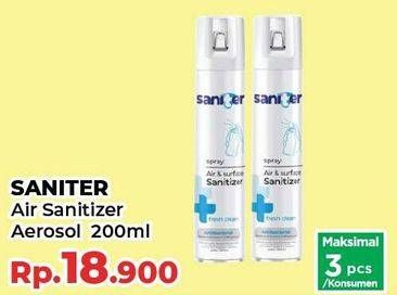 Promo Harga SANITER Air & Surface Sanitizer Aerosol 200 ml - Yogya