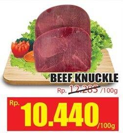 Promo Harga Beef Knuckle (Daging Inside) per 100 gr - Hari Hari