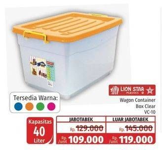 Promo Harga LION STAR Wagon Container VC-10 40000 ml - Lotte Grosir