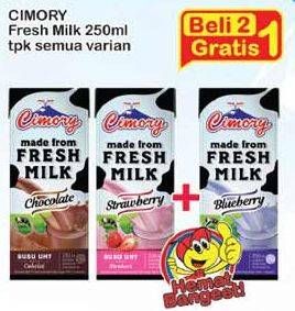 Promo Harga CIMORY Fresh Milk All Variants per 2 pcs 250 ml - Indomaret