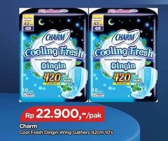 Promo Harga Charm Extra Comfort Cooling Fresh Wing 42cm 10 pcs - TIP TOP