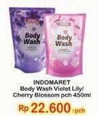 Promo Harga INDOMARET Body Wash Violet Lily, Cherry Blossom 450 ml - Indomaret