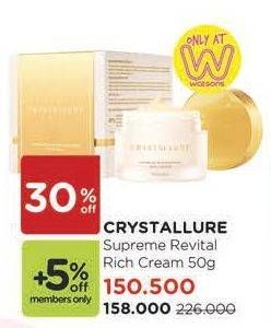 Promo Harga WARDAH Crystallure Supreme Revitalizing Rich Cream 50 gr - Watsons