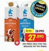 Promo Harga KIN Fresh Milk Thai Tea, Reduced Fat 950 ml - Superindo