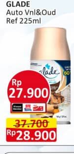 Promo Harga Glade Matic Spray Refill Elegant Vanilla Oud Wood 225 ml - Alfamart