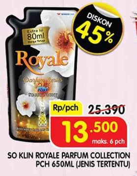 Promo Harga So Klin Royale Parfum Collection 650 ml - Superindo