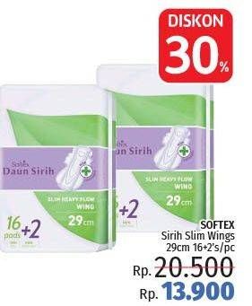 Promo Harga Softex Daun Sirih 29cm 18 pcs - LotteMart
