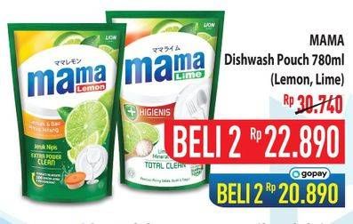 Mama Dishwash Pouch 780ml (lemon, lime)