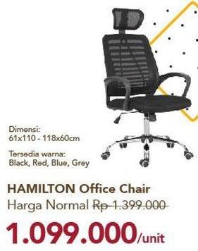 Promo Harga Hamilton Office Chair  - Carrefour