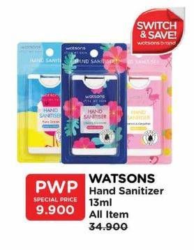 Promo Harga Watsons Hand Sanitiser All Variants 13 ml - Watsons