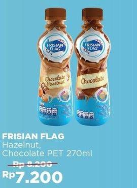 Promo Harga FRISIAN FLAG Susu UHT Botol Chocolate Hazelnut, Chocolate 270 ml - Alfamart