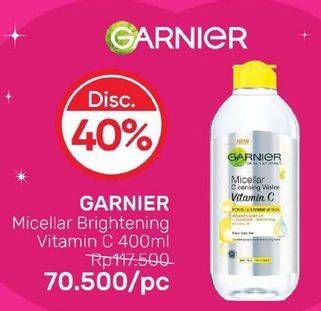 Promo Harga GARNIER Micellar Water Vitamin C 400 ml - Guardian