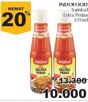 Promo Harga INDOFOOD Sambal Ekstra Pedas 335 ml - Giant