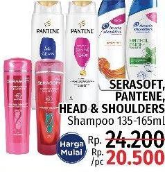 Promo Harga SERASOFT / PANTENE / HEAD & SHOULDERS Shampoo 135-165ml  - LotteMart
