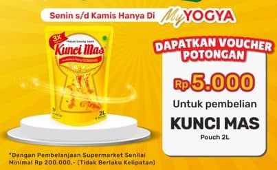 Promo Harga Kunci Mas Minyak Goreng 2000 ml - Yogya