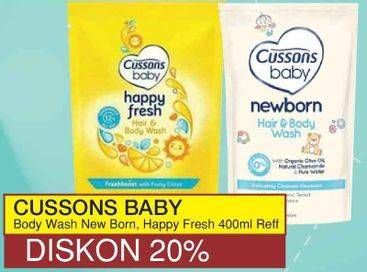 Promo Harga CUSSONS BABY New Born Baby Wash/Hair & Body Wash  - Yogya