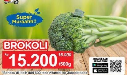 Promo Harga Brokoli per 500 gr - Alfamidi