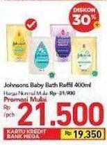 Promo Harga JOHNSONS Baby Bath 400 ml - Carrefour