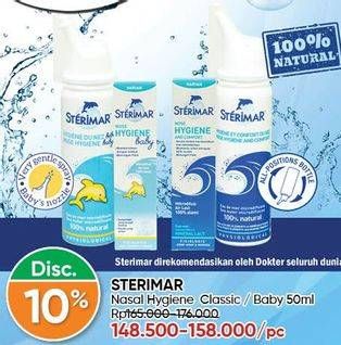 Promo Harga STERIMAR Nasal Hygiene Baby, Classic 50 ml - Guardian