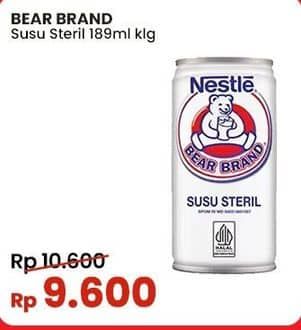 Promo Harga Bear Brand Susu Steril 189 ml - Indomaret