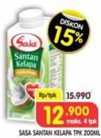 Promo Harga Sasa Santan Cair 200 ml - Superindo